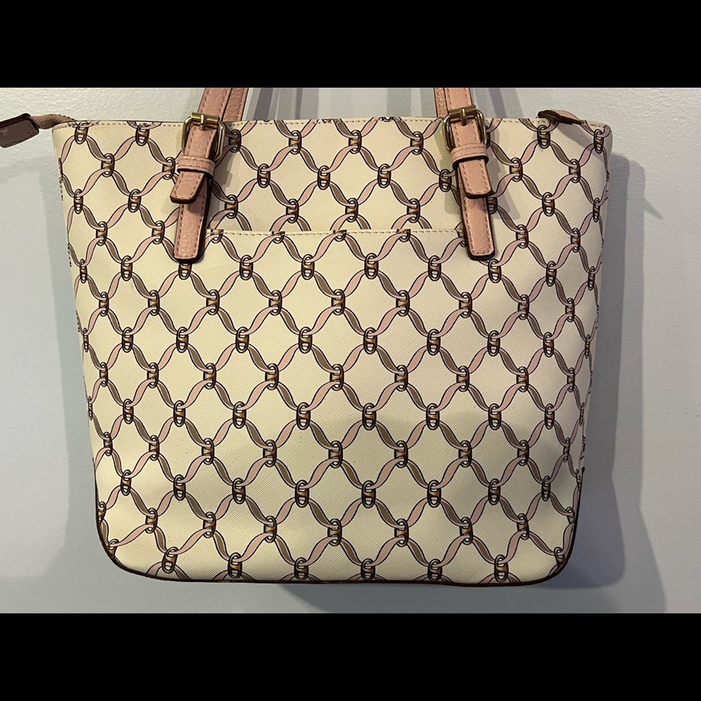 Anne Klein tote bag purse pink white gold clean - Picture 6 of 13